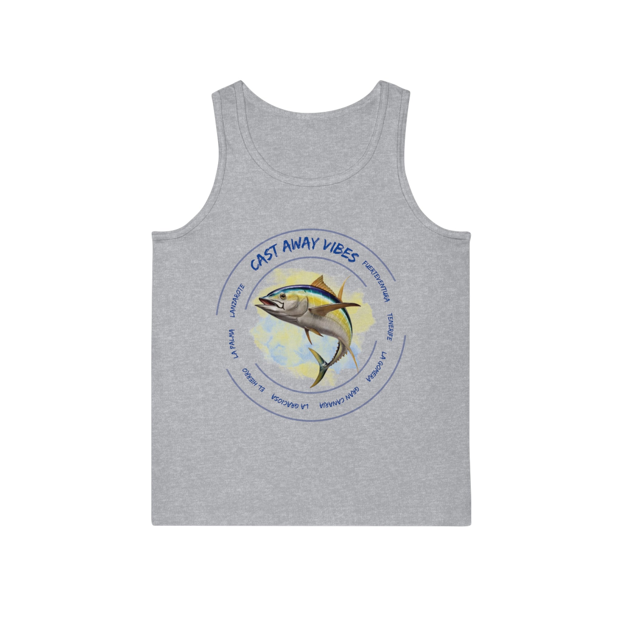 Camiseta sin mangas unisex Softstyle™ con efecto náutico