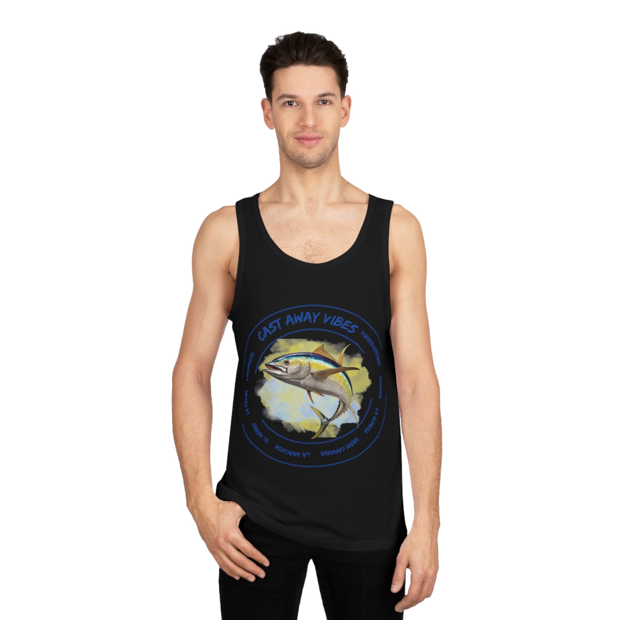 Camiseta sin mangas unisex Softstyle™ con efecto náutico
