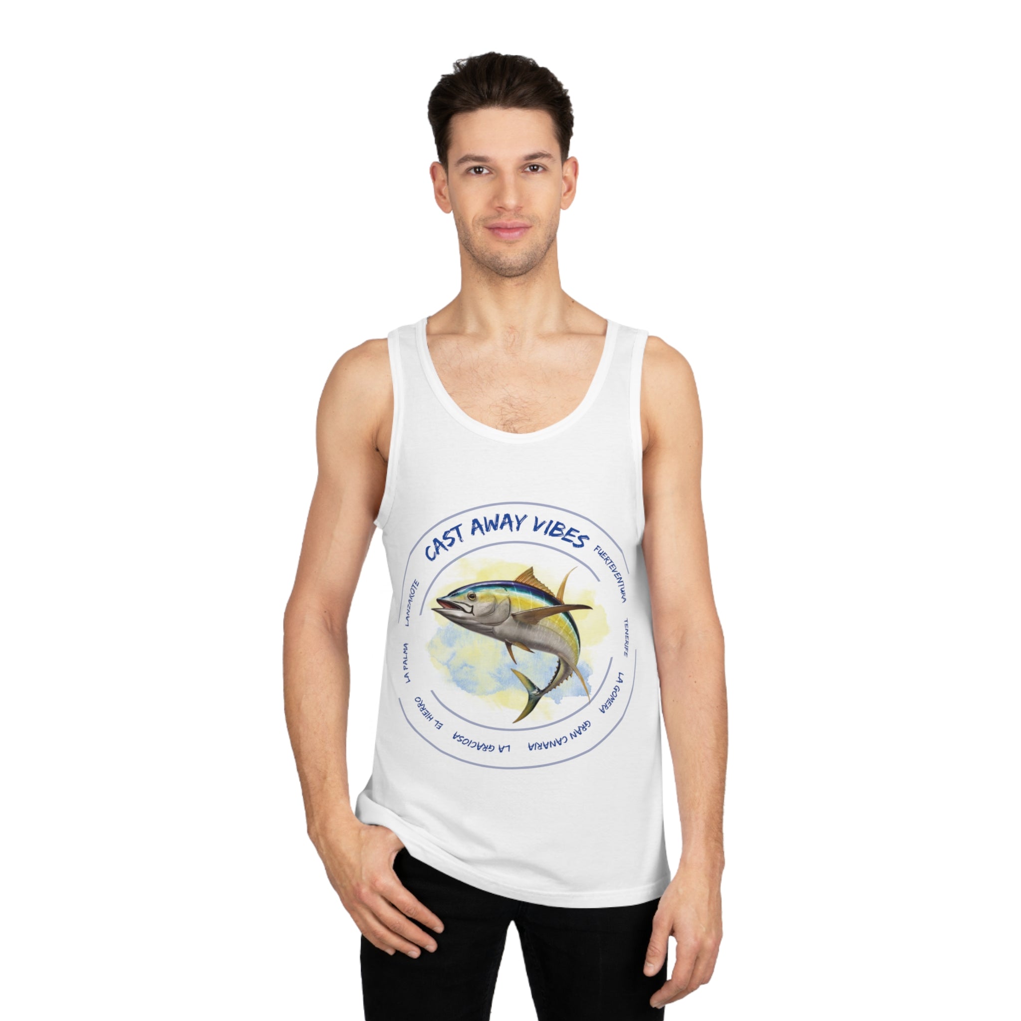 Camiseta sin mangas unisex Softstyle™ con efecto náutico