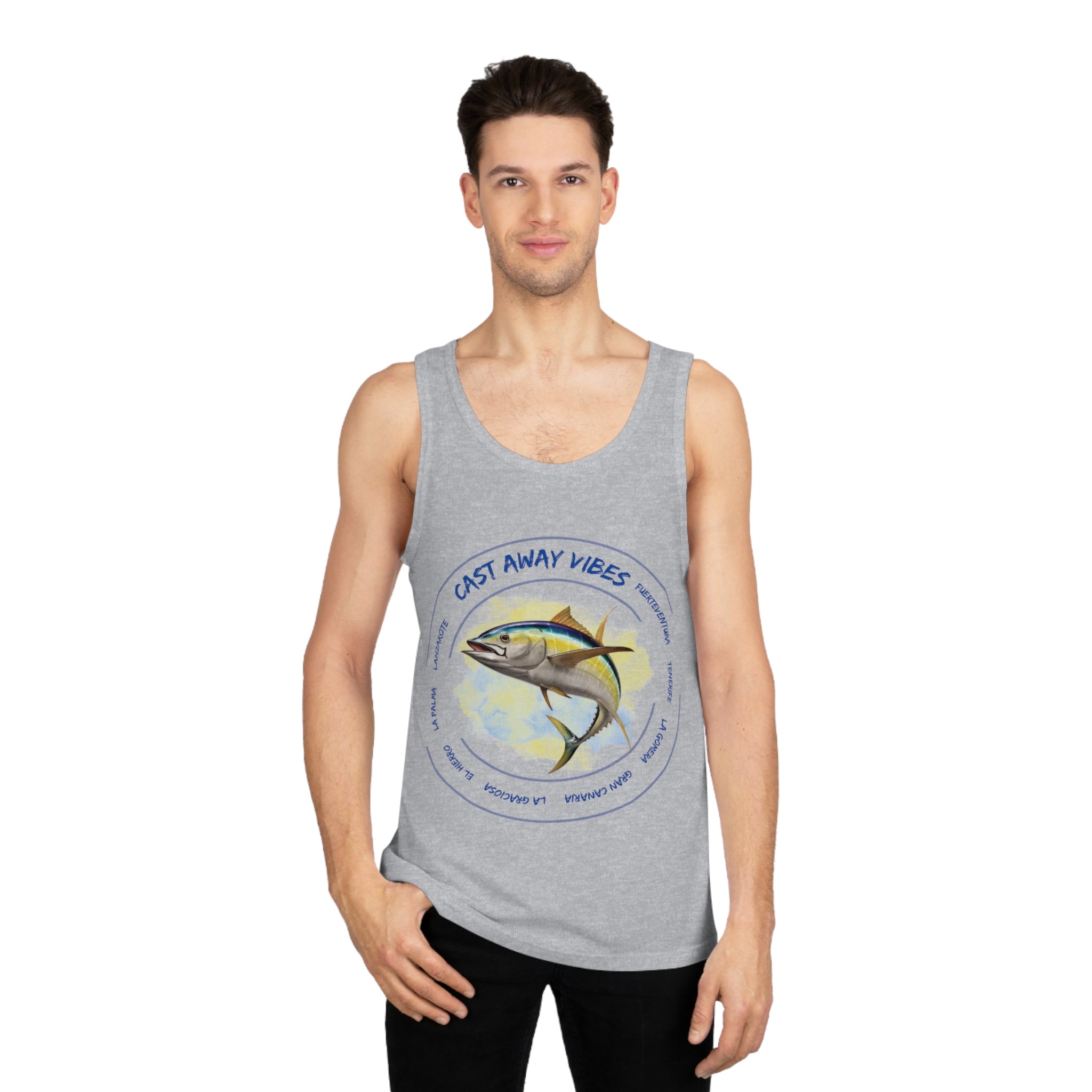 Camiseta sin mangas unisex Softstyle™ con efecto náutico