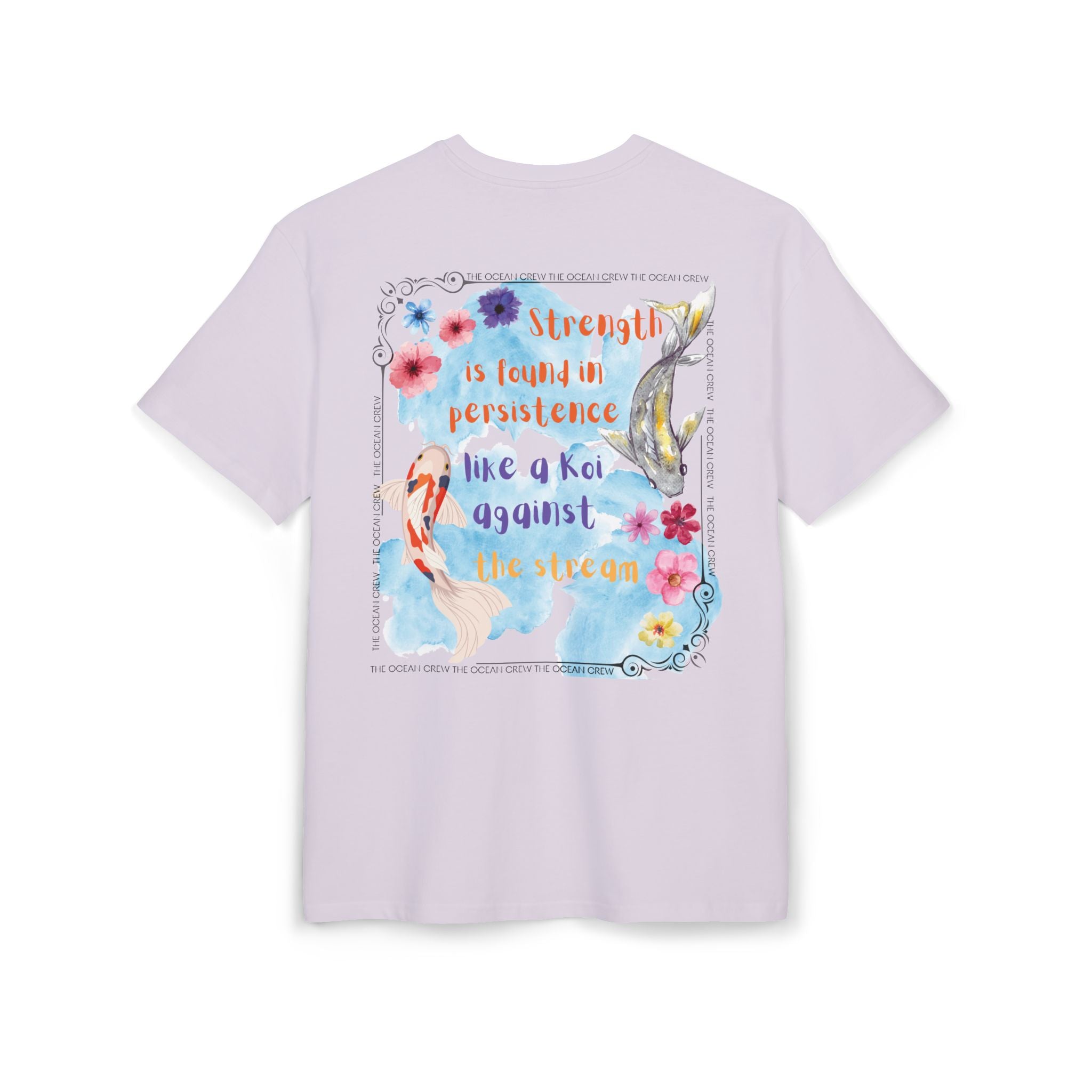 Inspirational Koi Tee - Unisex Heavy Oversize T-Shirt with Positive Quote