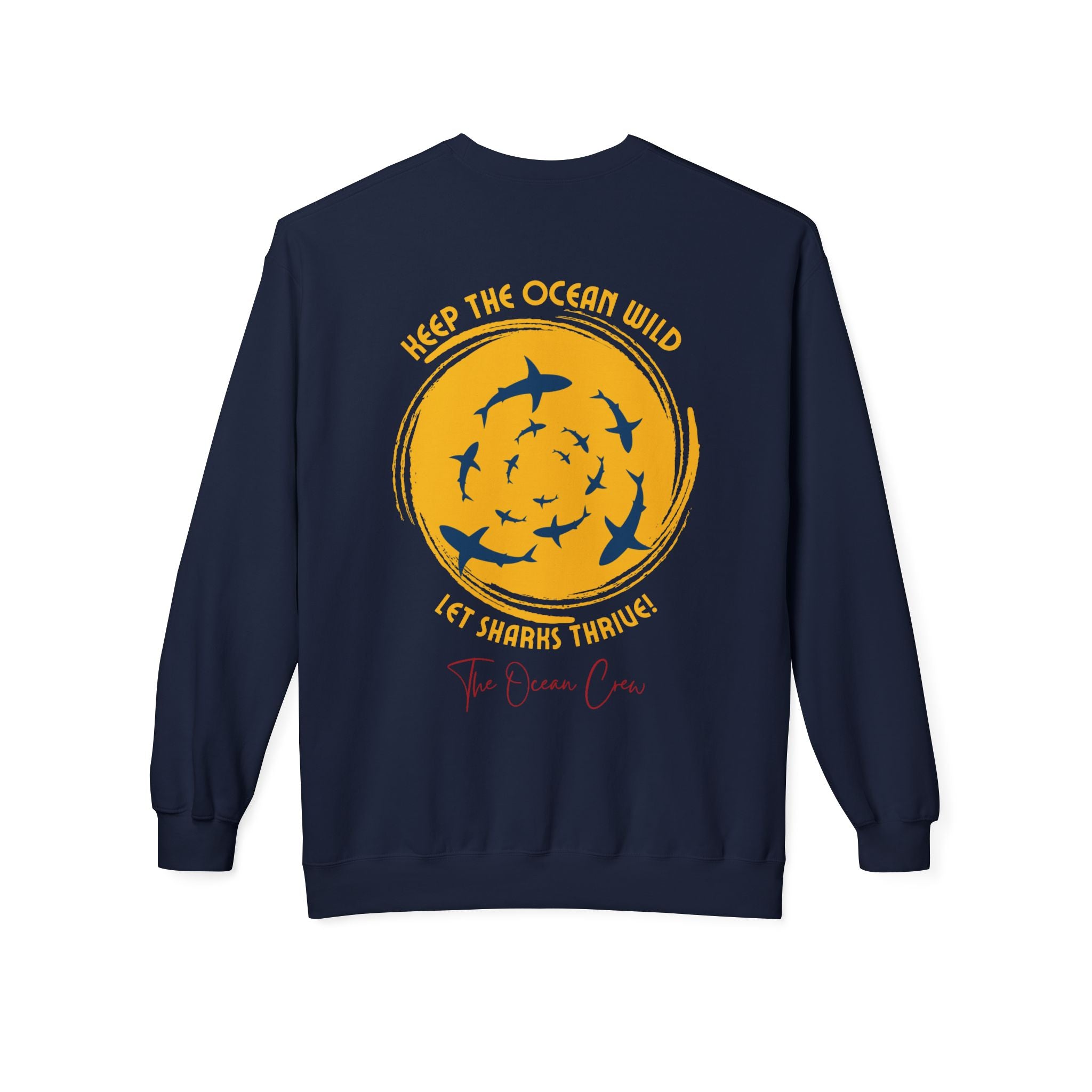 Unisex Midweight Softstyle Fleece Crewneck Sweatshirt Respect The Locals Sharks