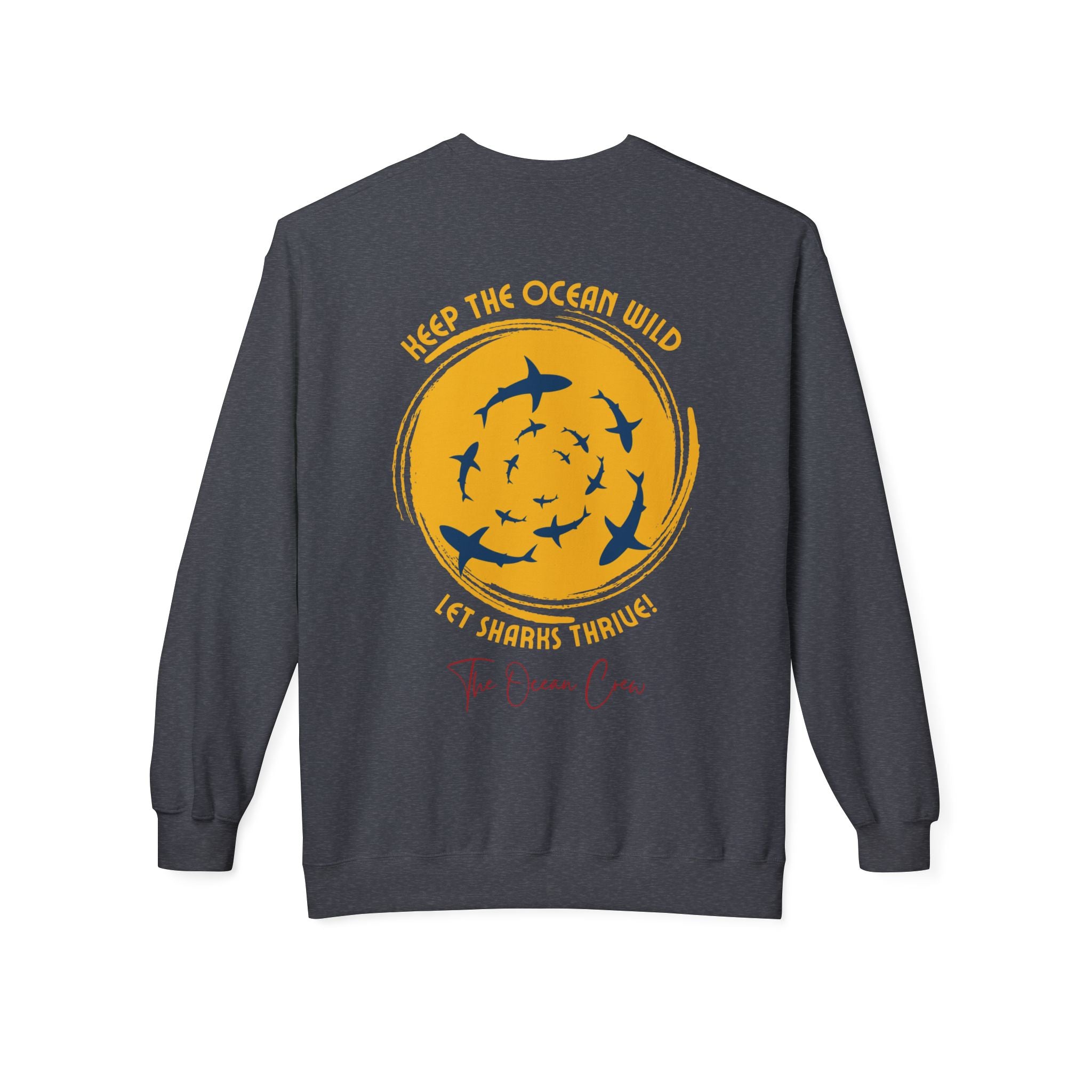 Unisex Midweight Softstyle Fleece Crewneck Sweatshirt Respect The Locals Sharks