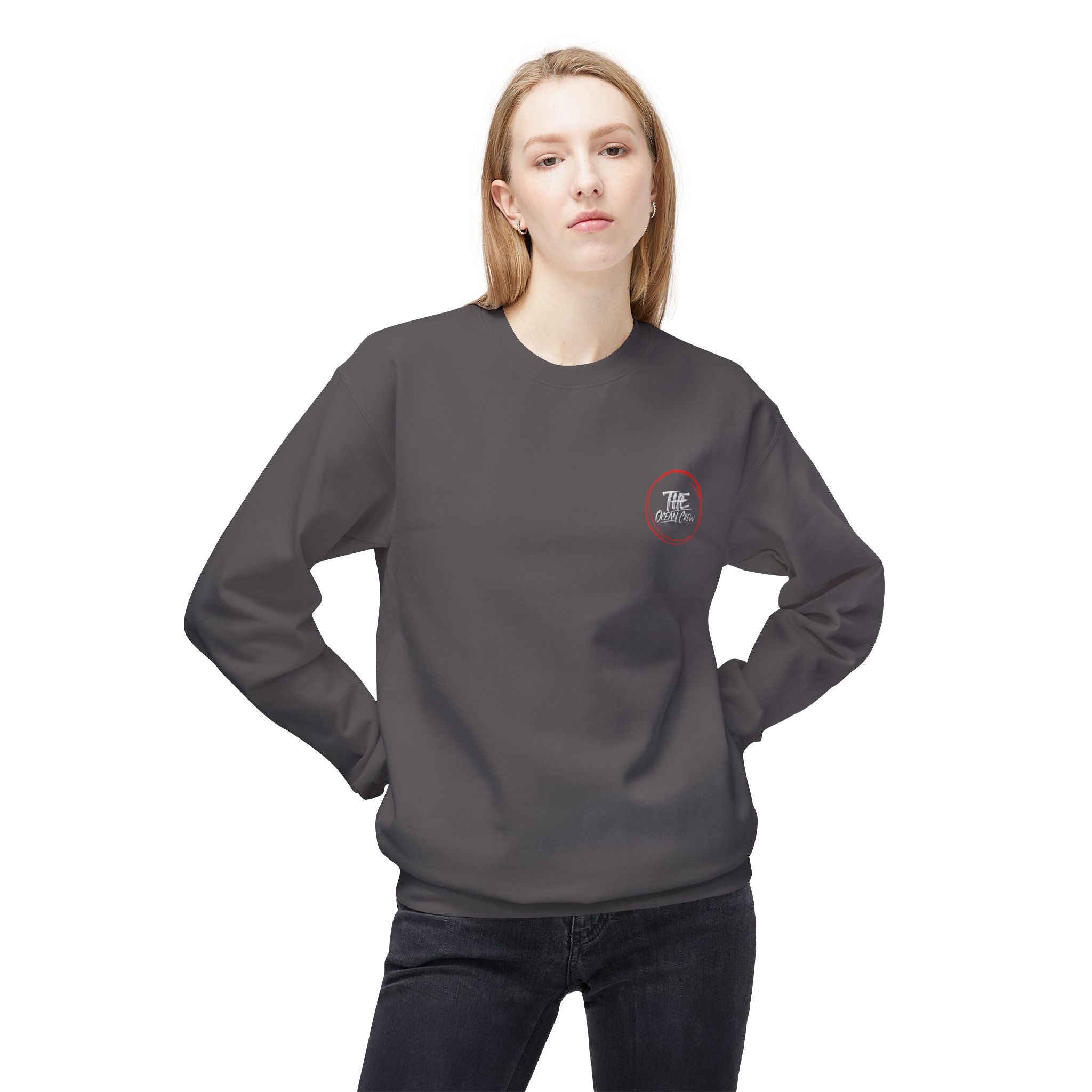 Unisex Midweight Softstyle Fleece Crewneck Sweatshirt Respect The Locals Sharks