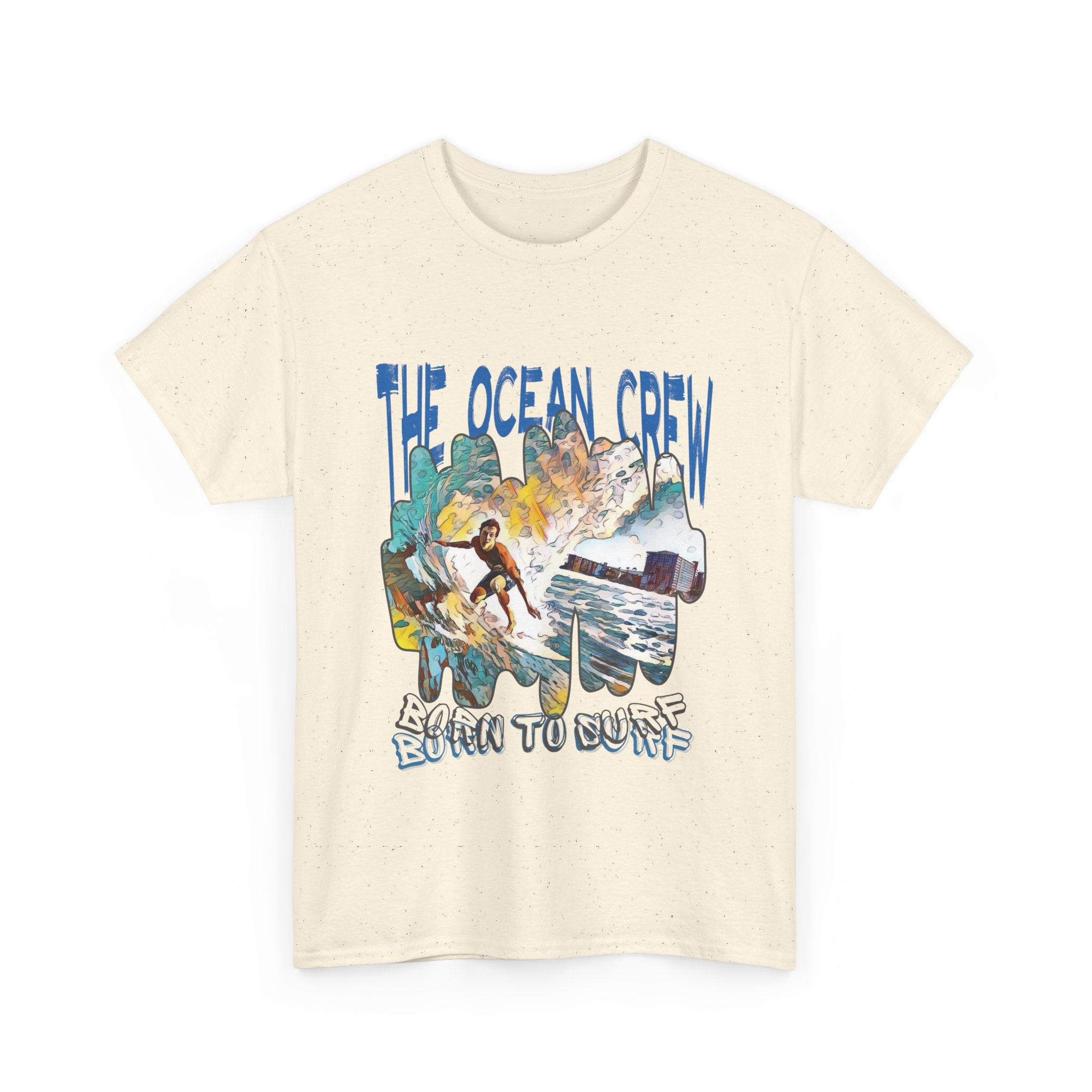 Unisex Heavy Cotton Tee Born to Surf