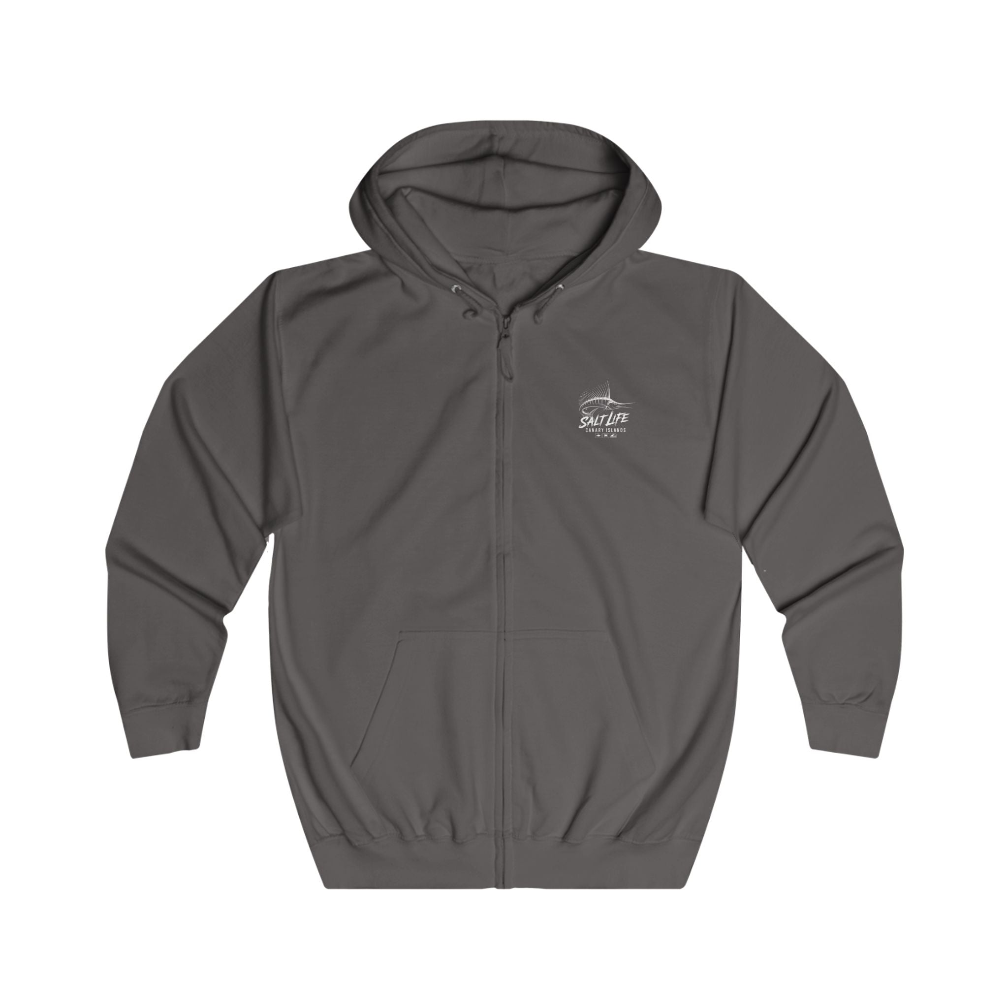 Salty Life Unisex Full Zip Hoodie, Entspannter Stil, Strandbekleidung