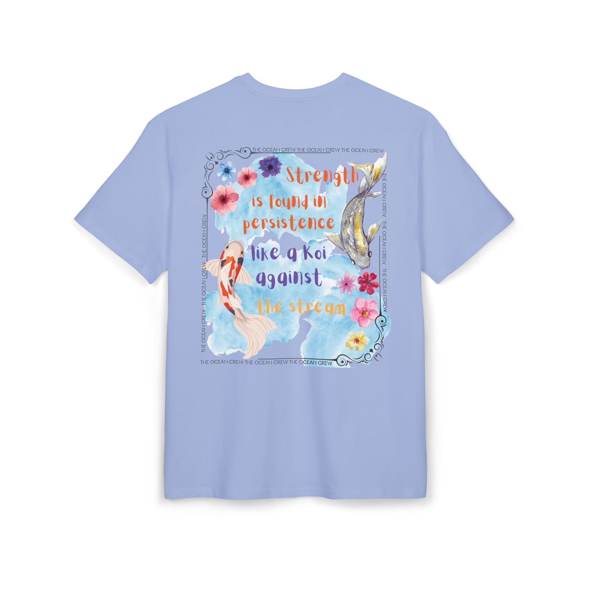 Inspirational Koi Tee - Unisex Heavy Oversize T-Shirt with Positive Quote