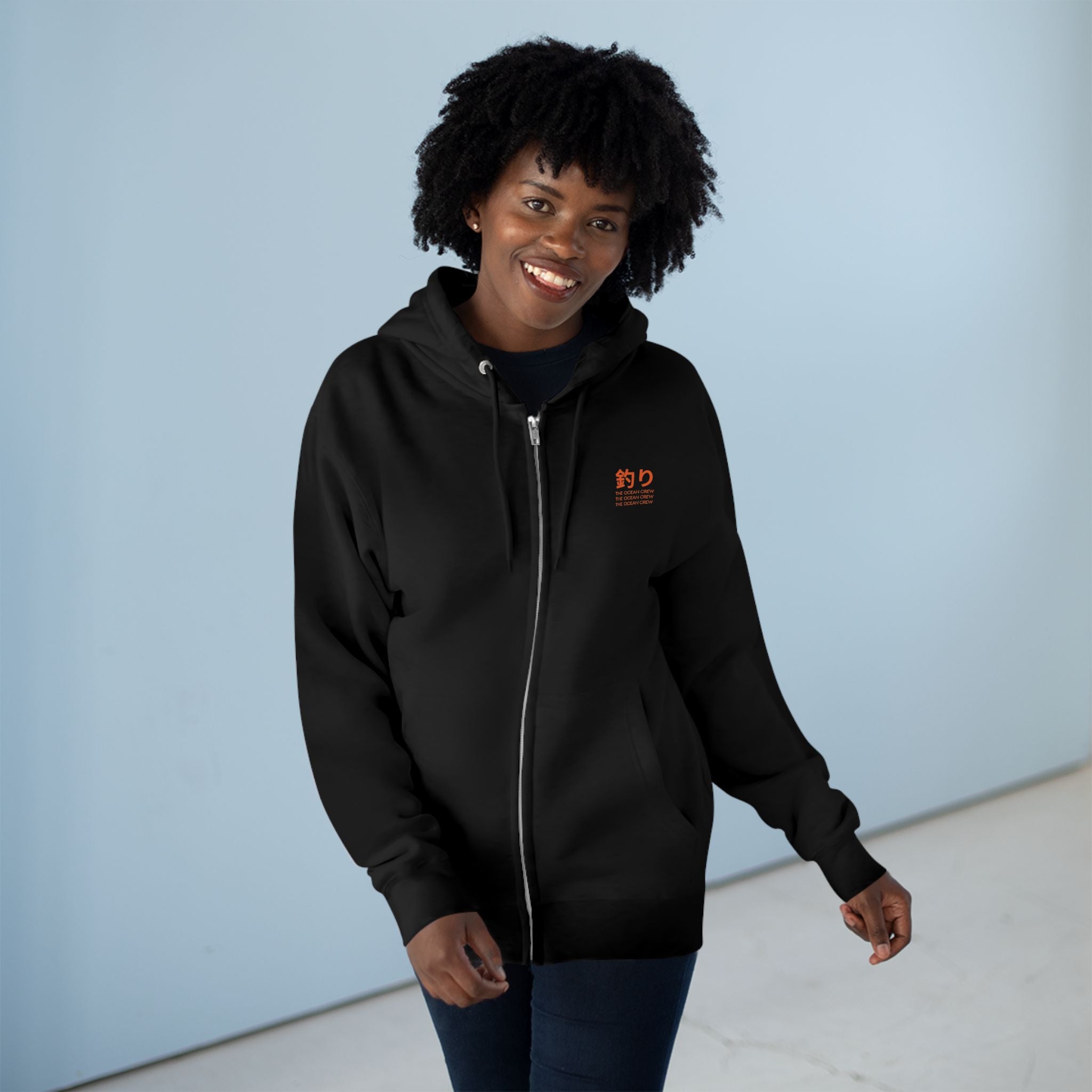 Cultural Vibes Unisex-Kapuzenpullover mit Reißverschluss – japanisch inspiriertes Design