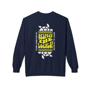 Unisex-Sweatshirt aus mittelschwerem Softstyle-Fleece mit Rundhalsausschnitt „Respect The Locals“