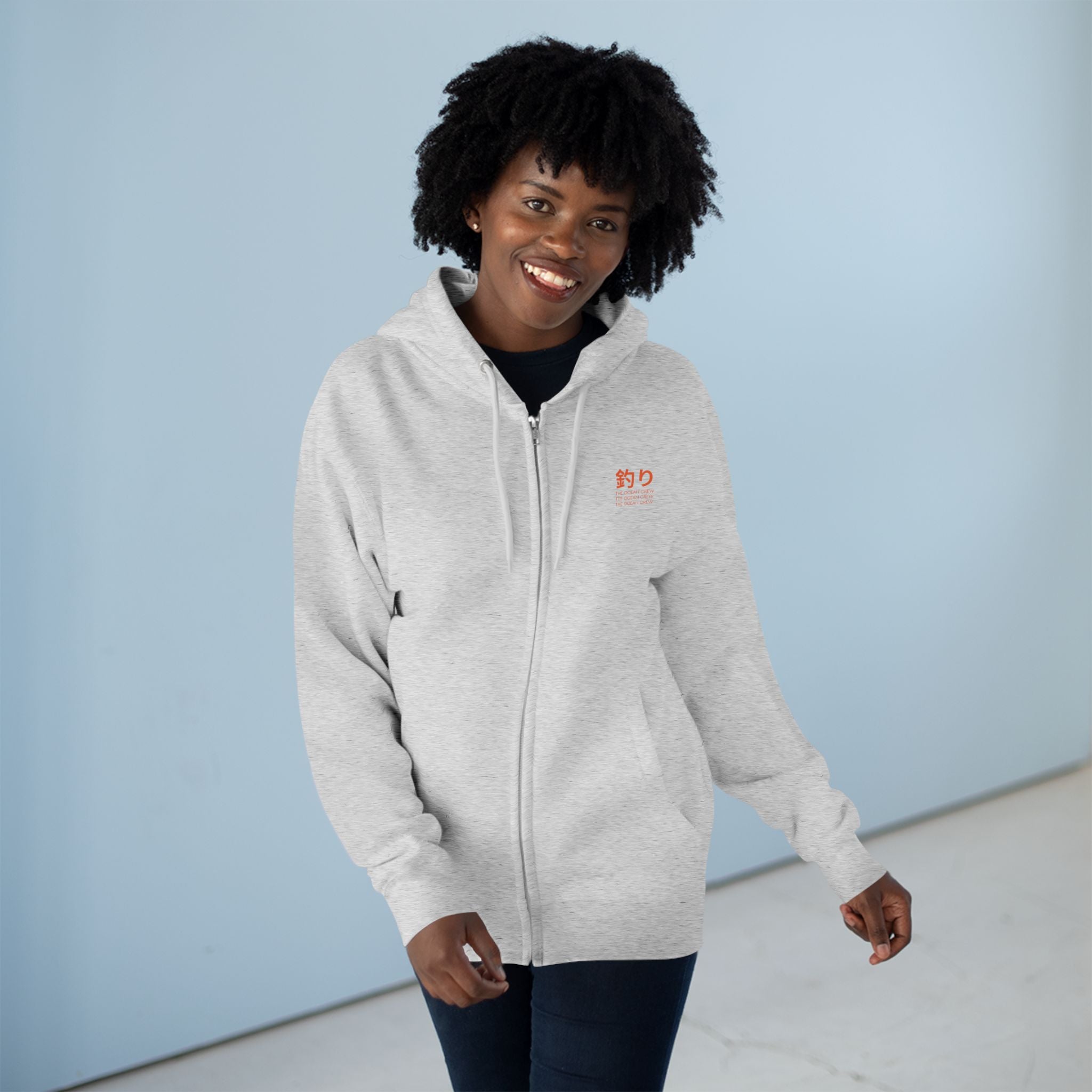 Cultural Vibes Unisex-Kapuzenpullover mit Reißverschluss – japanisch inspiriertes Design