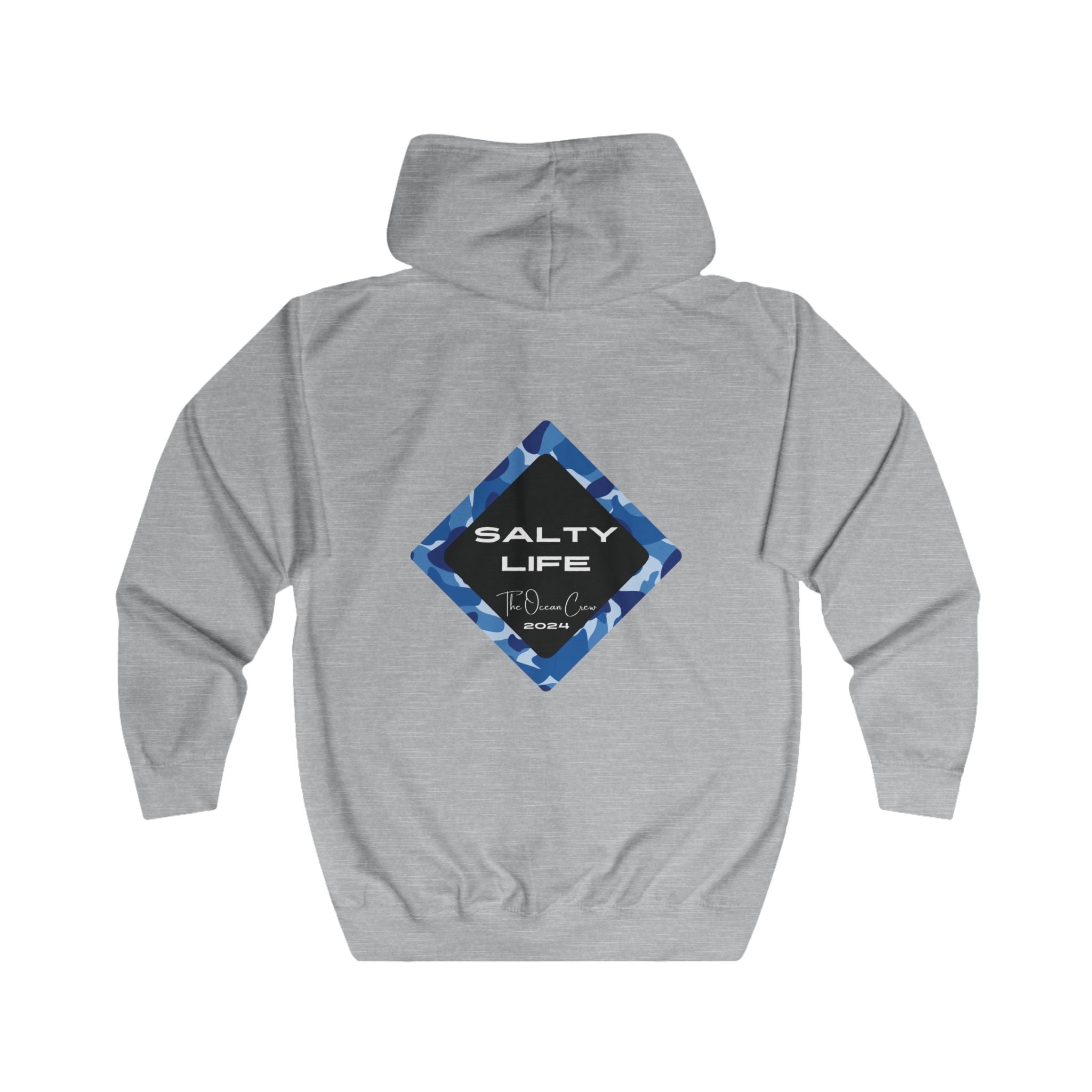 Salty Life Unisex Full Zip Hoodie, Entspannter Stil, Strandbekleidung