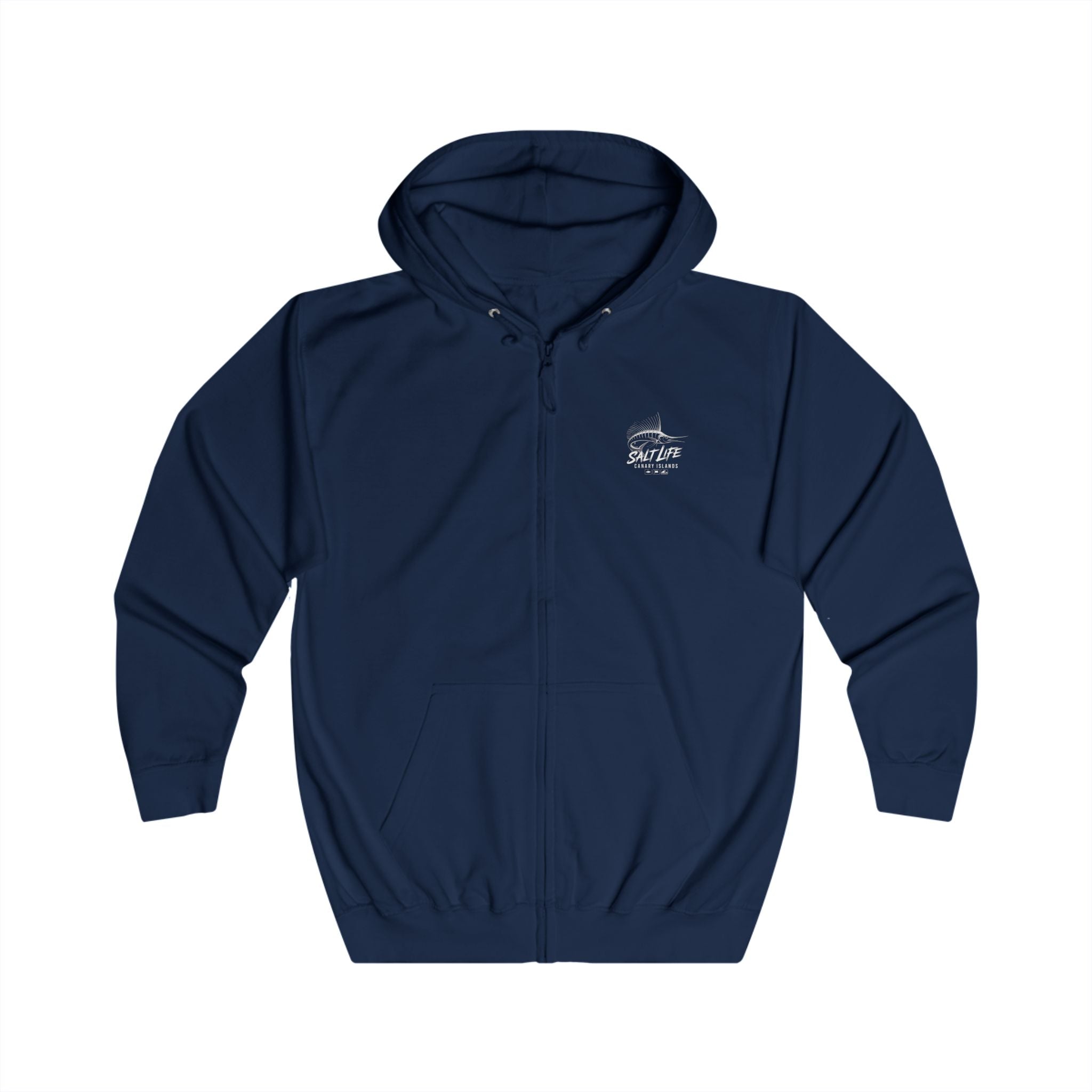 Salty Life Unisex Full Zip Hoodie, Entspannter Stil, Strandbekleidung