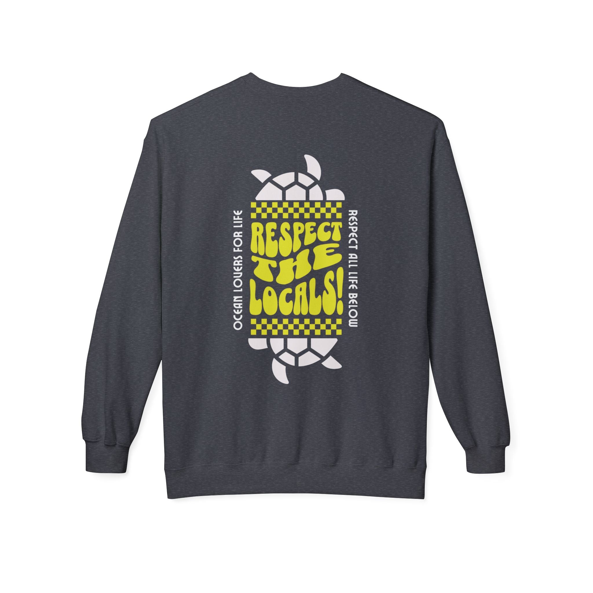 Unisex-Sweatshirt aus mittelschwerem Softstyle-Fleece mit Rundhalsausschnitt „Respect The Locals“