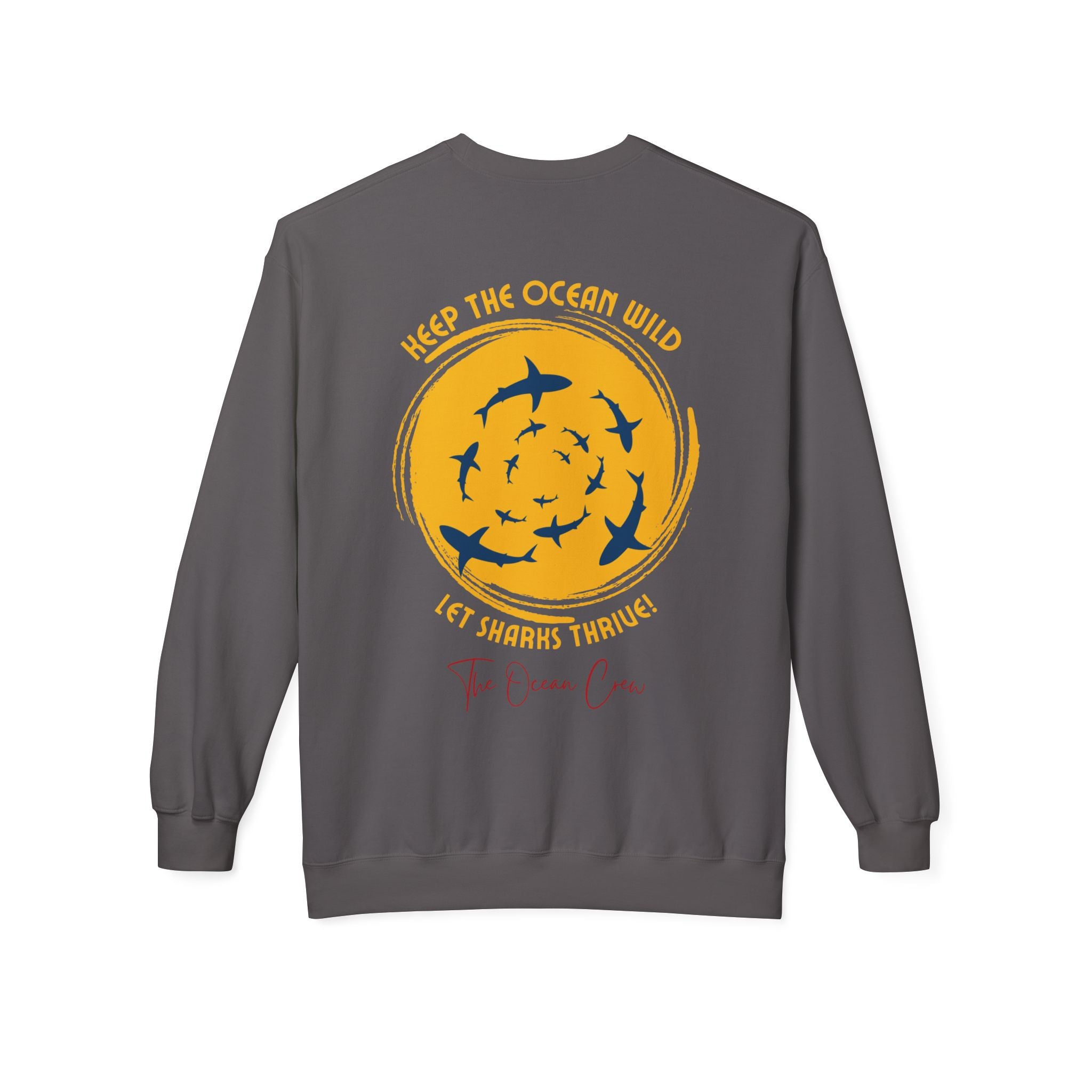 Unisex Midweight Softstyle Fleece Crewneck Sweatshirt Respect The Locals Sharks